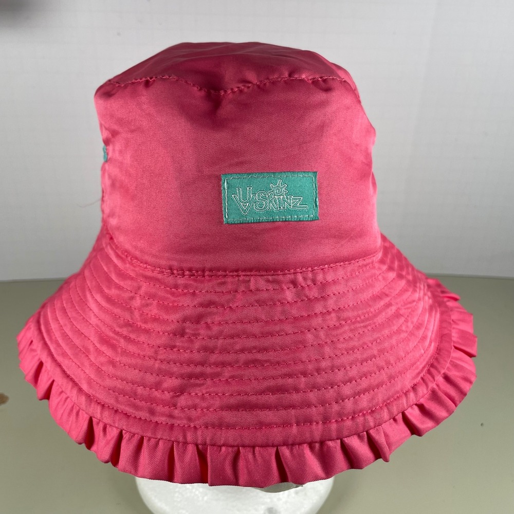 U.S. Skidz UPF 50+ Sun Hat‎ Beach Pool Vacation Hot Pink Flamingo Size 6